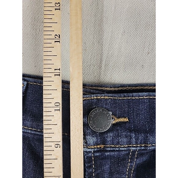 Silver Jeans Mens 33 34x29 Straight Mid Rise  Dark Blue Stretch Authentic EUC - Picture 8 of 13